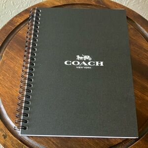 Coach: Black Lined Spiral Notebook Refill- 6”x8”